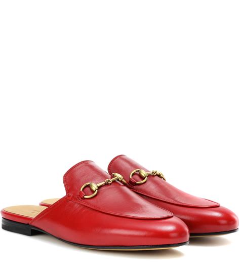 blue red white gucci slipper|Gucci princetown leather slipper women.